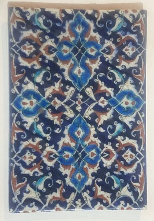 Isnik Tile Late 19th Century Early 20th Century In Turquoise, Blue, Red & White
