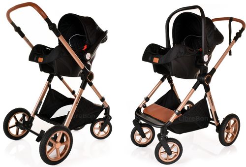 3 in 1 Pram Newborn Baby Buggy Set Travel System with Car Seat Folding Pushchair — image 7