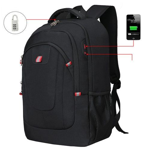40L Mens Laptop Backpack Waterproof Hiking Rucksack School Luggage Shoulder Bag
