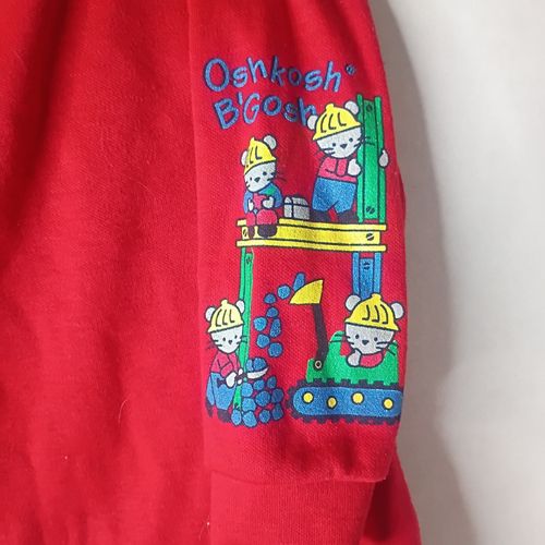 Vintage OshKosh Bgosh Mice At Work Red Turtleneck Long Sleeve 6-9M Made In USA — image 5
