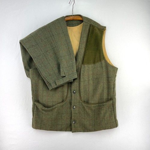 Ratcatcher Shooting & Vest Breeks Set Mens 52 42W Green Tweed Check Country