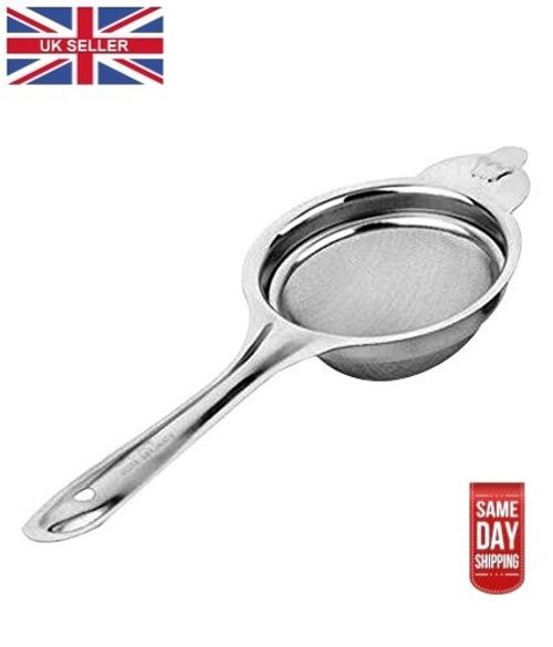Steel Loose Tea Leaf Sieve Oil Strainer Traditional Kitchen Reusable Squeezer