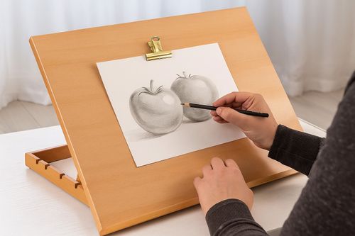 Adjustable Wooden Artist Workstation A3 Drawing Board Easel Art Craft Table Desk — image 6