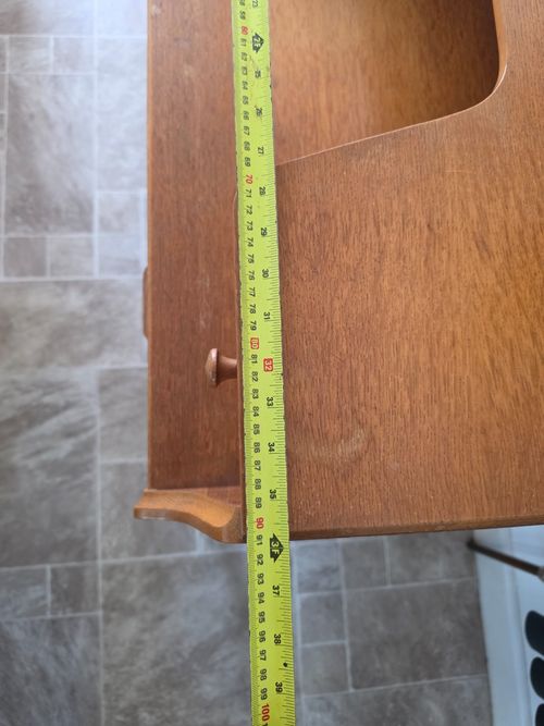 Vintage 1950s G Plan Brandon Oak Dressing Table E Gomme Flared Mirror Desk — image 9