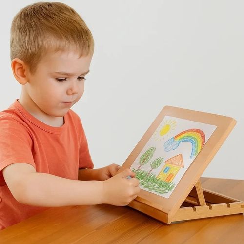 Adjustable Wooden Artist Workstation A3 Drawing Board Easel Art Craft Table Desk — image 12