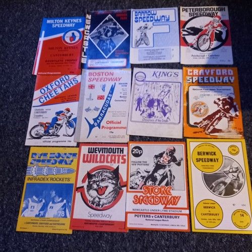 65 official speedway programmes season 1978 Year They Won The League Complete