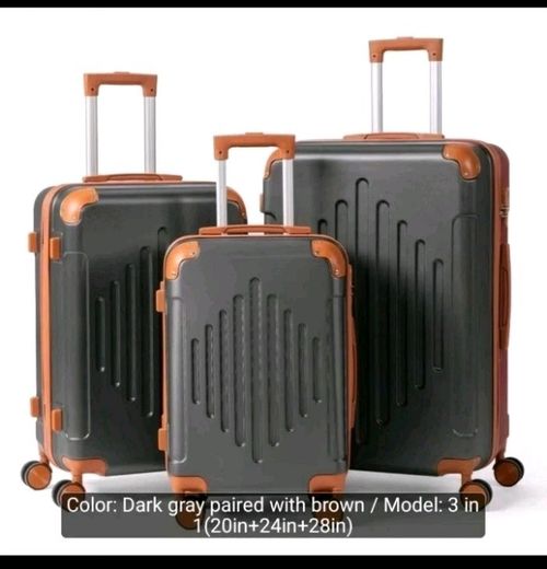 Sab Future 3pc PP Hard Shell Suitcase Set Lightweight Expandable 4-Wheel Lock — image 4