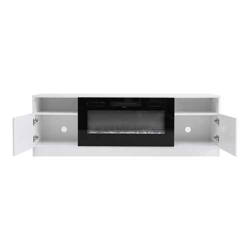 Modern 70" TV Stand Cabinet Unit with 12 LED Light Insert 32" Electric Fireplace — image 18