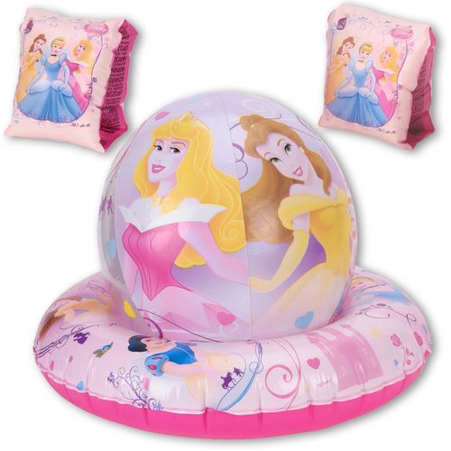 Disney Princess Snow White Aurora Belle Beach Ball Armbands Swim Ring Inflatable — image 1