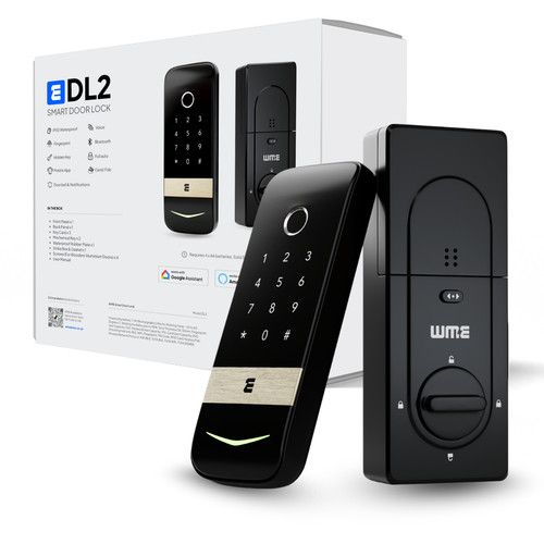 WME DL2 Smart Door Lock – Wi-Fi Voice Fingerprint Keypad (Alexa/Google) (Gold)