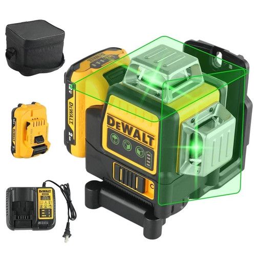 DeWalt DW089LG 12V Green Line 3 x 360 Laser Level Laser Tool 1 battery + charger