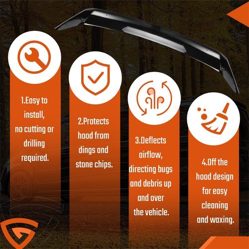 FOR FORD TRANSIT CUSTOM BONNET WIND DEFLECTOR PROTECTOR GUARD BRA (2012-2018) — image 6