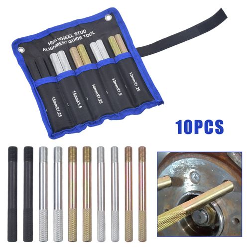 10Pcs M12 M14 Wheel Alignment Pin Wheel Hanger Pin Set Rim Stud Pin Guide Tool — image 2