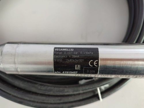 VEGA VEGAWELL 52 2480426/001 Pressure Level Sensor 0-0,1 bar 4-20 mA Transmitter