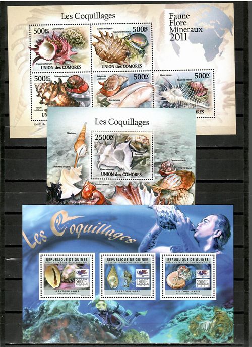 SHELLS Marine Fauna Collection 50 s/s Mi. CV 553€ MNH FREE SHIPPING #CNA145 — image 3