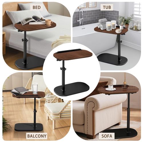 🔥C-Shaped Side Table Adjustable Height 360° Rotating Laptop Desk Sofa Tray UK — image 6
