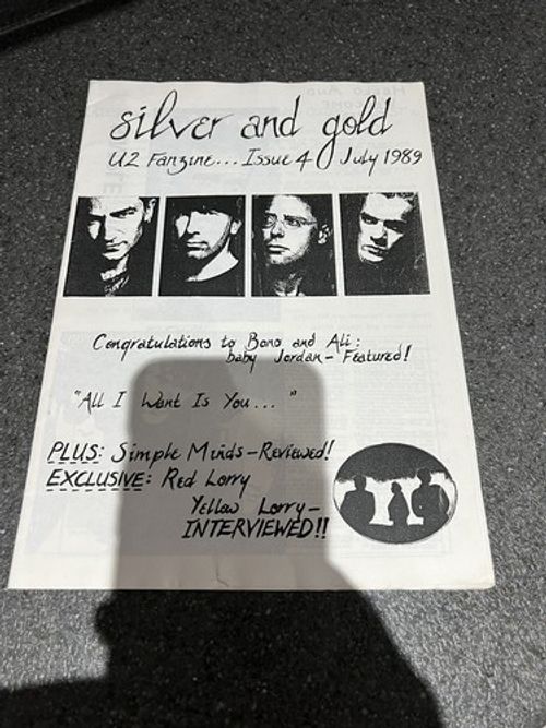 U2 SILVER AND GOLD-issue 4 July 1989-VINTAGE ‘89 U-2 FANZINE-Bono-Larry-the Edge