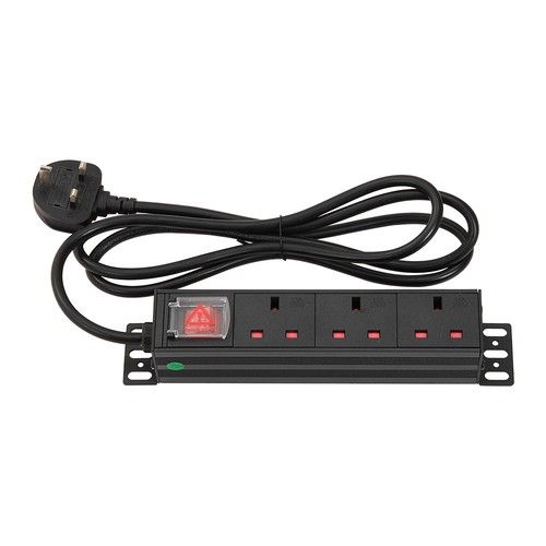 PDU Extension Lead 3 6 8 Gang Way UK Plug Sockets 2M Cable Electric Mains Power