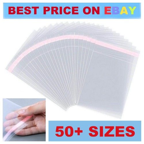 Clear Self Adhesive Seal Cello Bags Large Medium Small Cellophane Sweets Bags