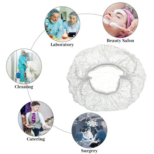 100-1000PCS Disposable Mob Caps Non Woven Catering Kitchen Hair Nets UK — image 7