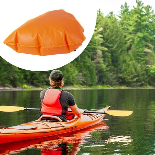 Kayak Float Bag Orange Waterproof PVC Inflatable Buoy Flotation Aid for Canoe — image 3