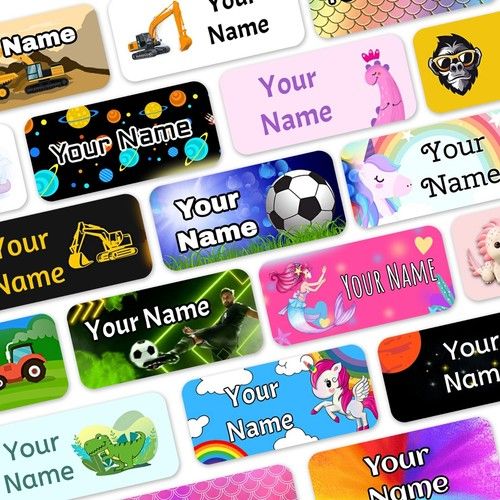 Personalised Stick on Clothes Labels, Name labels, Name tags, waterproof sticker