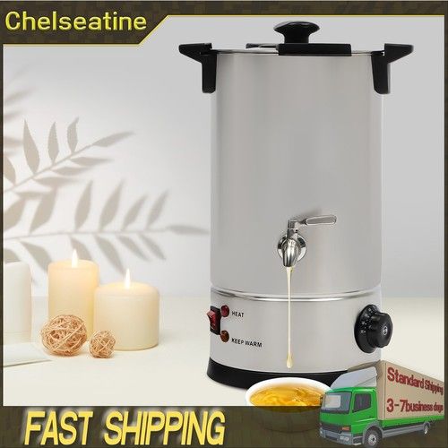 10L Wax Melter Electric Melting Pot Machine Pour Spout Candle Soap Making
