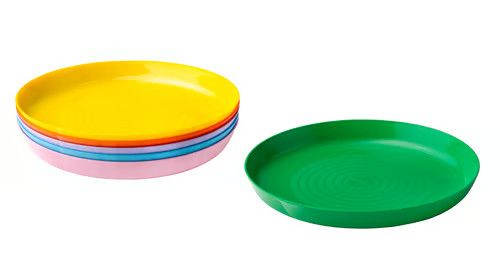 Reusable Colourful Plastic Plates Durable Washable Everyday Dining Tableware Set — image 2