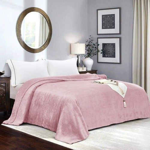 Large Fleece Blanket Super Soft Reversible Bed Sofa Throw Single Double King