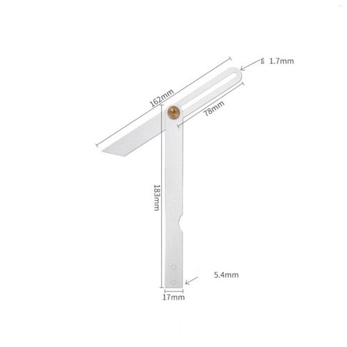 Adjustable Woodworking Angle Square Accurate Metal Protractor with Lock Nut — image 10