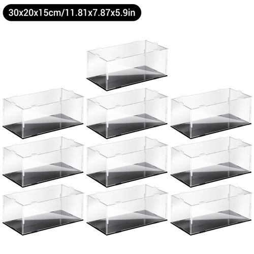1-10Pcs Clear Acrylic Display Case with Base For 1/18 Scale Car Toy Collectibles — image 1