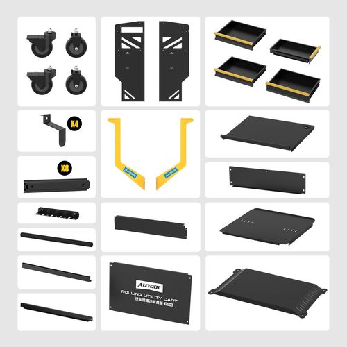 Tool Roller Cabinet Mechanics Garage Workshop Car Diagnostic Tool Trolley Cart — image 14