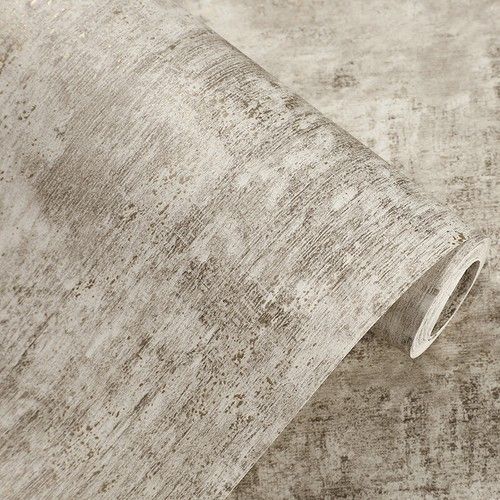 Distressed Stone Wallpaper Concrete Effect Cove Texture Neutral Cream Feature