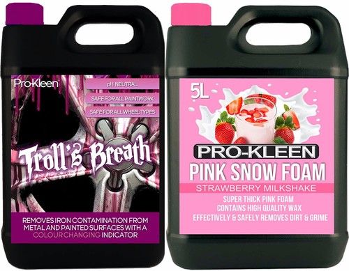 ProKleen Iron Contamination Remover Alloy Wheel Cleaner Strawberry Snow Foam 10L