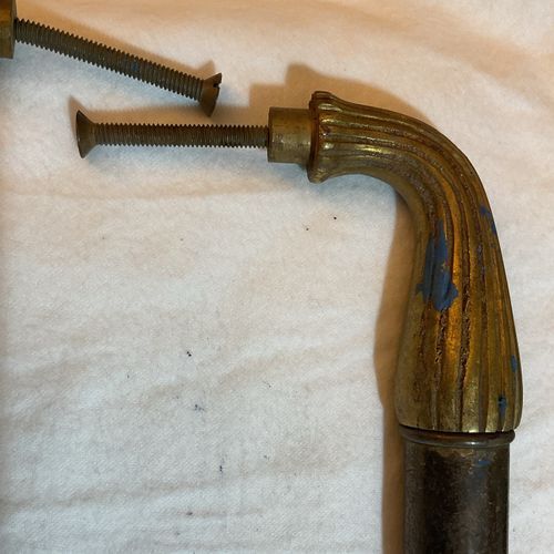 Large Heavy Decorative Brass Door Pulls - possibly solid brass.   — image 8