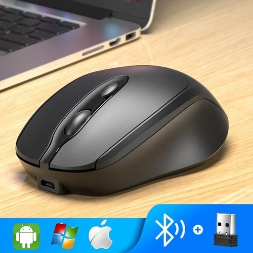 Wireless Mouse Rechargeable Optical Silent Mice USB For PC Laptop UK — image 1