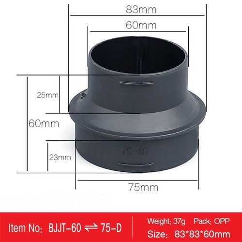 60mm To 75mm Parking Heater Ducting Reducer Connector Air Heater Duct Pipe