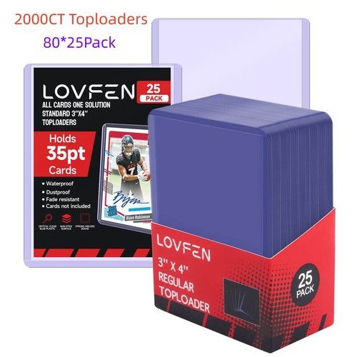 100/200/500/1000/2000CT 3"x4" Toploaders For 35pt Standard Trading Sports Cards