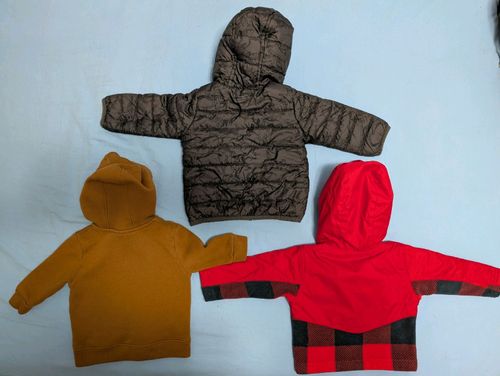 Lot Of 3 Boys Coats Aged 6 months - 12 Months, Columbia, Carhartt, & Carters — image 2