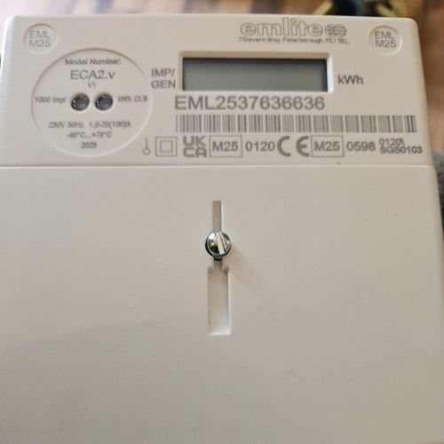 Emlite ECA2.v Single Phase Import & Export Power KWh Meter Generation Solar PV