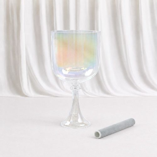 Clear American Quartz Crystal Singing Bowl Chalice – F3 3rd Octave 432Hz