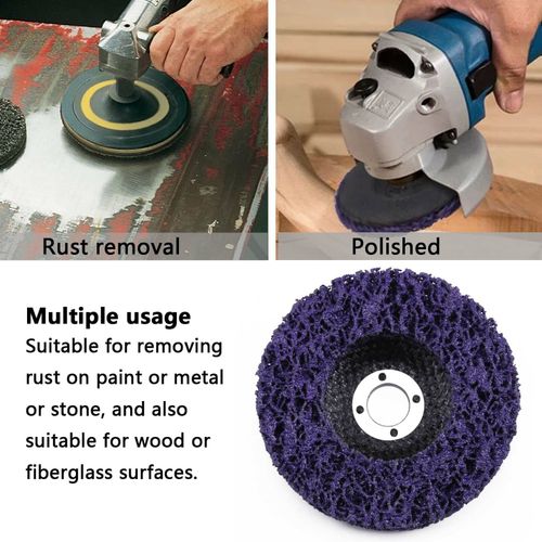 5 Pcs 4'' 100mm Poly Strip Disc Wheel Paint Rust Removal Clean For Angle Grinder — image 8
