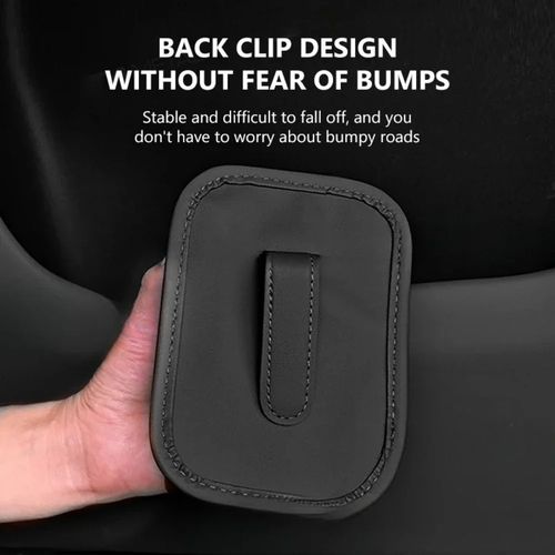 Universal Clip-on PU Leather Cup Holder For Car Doors, Seat Backs Black — image 11