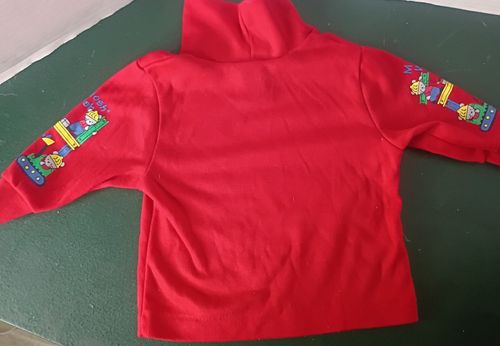 Vintage OshKosh Bgosh Mice At Work Red Turtleneck Long Sleeve 6-9M Made In USA — image 8