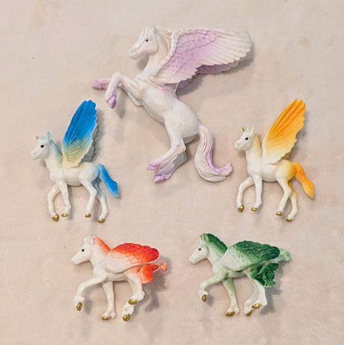 Greenbrier  Pegasus Winged Horse Figures PVC Fantasy Figurines Lot