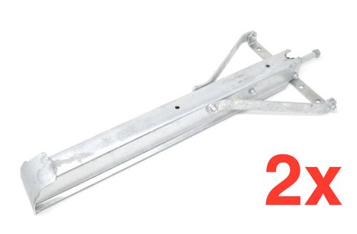 2x Static Caravan Corner Steady Legs Galvanised 24" Mobile Home Leg Wind Down — image 2