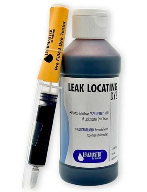 Leakmaster Leak Locating Dye - BLUEDYE 8OZ Pool DYE Leak Detection, Blue