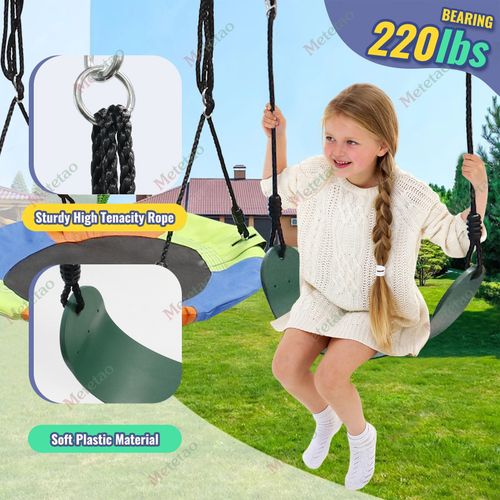 6 in1 Garden Kids Swing Set with Double Swings Slide Ladder for Outdoors Playing — image 4