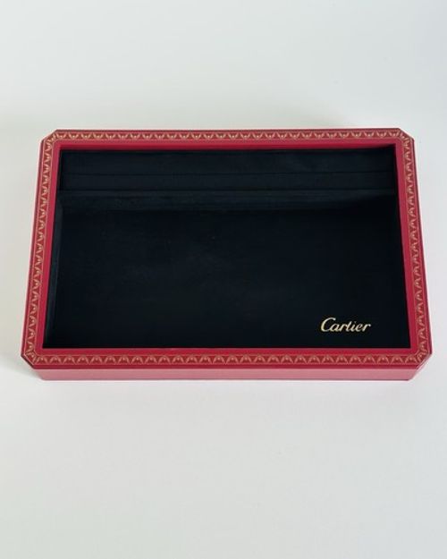 Cartier Red Jewellery Presentation Display Tray Black Interior Storage Case Box