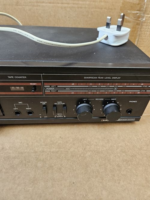 Sharp RT-115 Stereo Cassette Deck Dolby NR Sharp Scan Peak Level UNTESTED — image 3